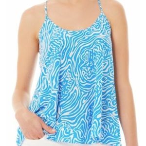 Lilly Pulitzer Maisy Top in Solar Blue Night Swim